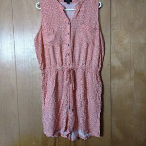 Kelly Renee Women's Large Sleeveless  Romper Rayon Drawstring Waist Casual